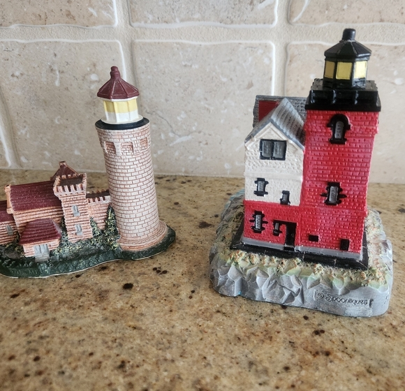 Spoontiques Other - Two Michigan Spoontiques Lighthouses